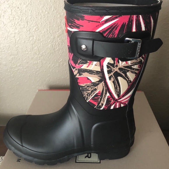 Hunter Short Canvas Jungle Print Boot - Picture 3 of 4